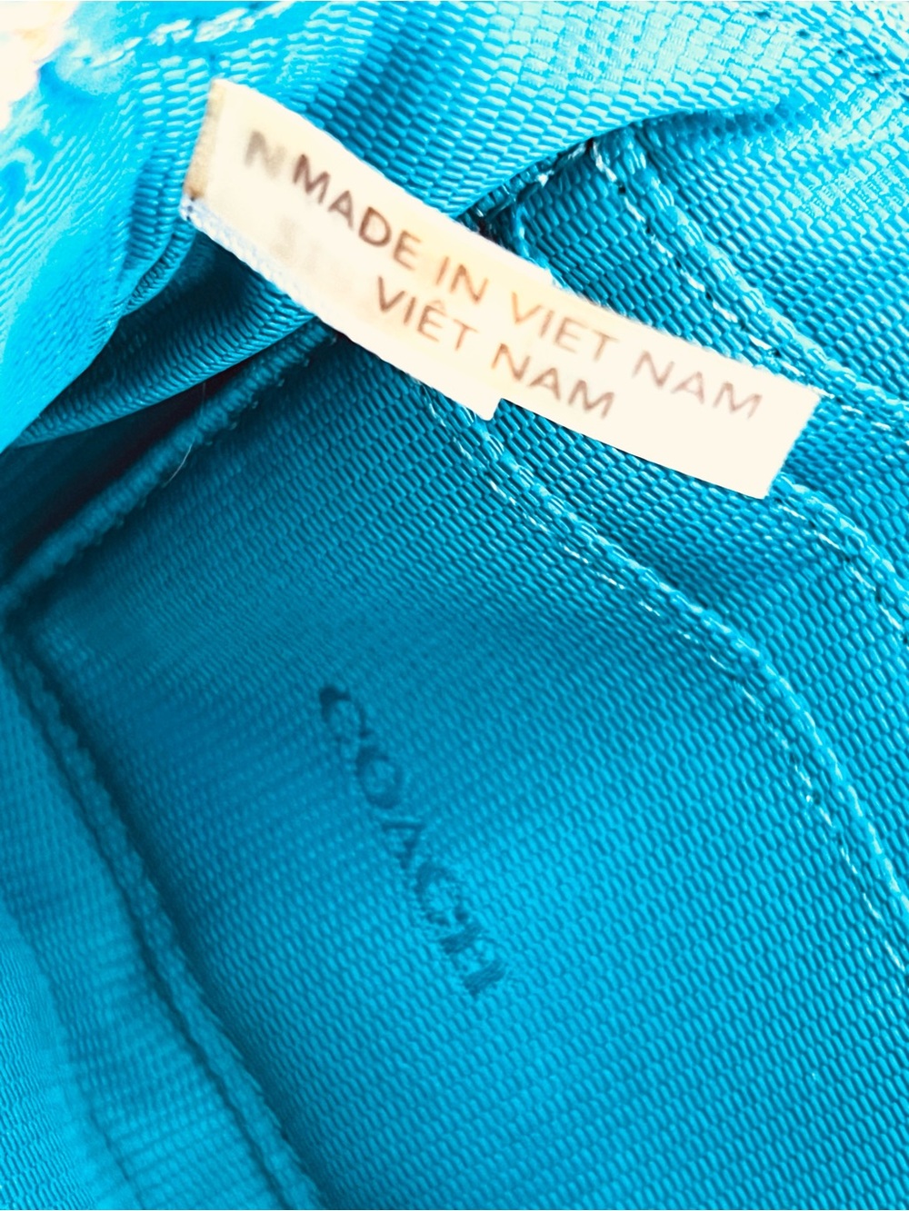 Coach Teal Leather Wristlet Pouch - Picture 5 of 5